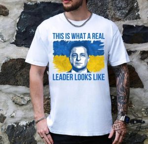 Volodymyr Zelensky Comfort Colors Tee Support Ukraine Shirt Ukrainian Solidarity Anti Trump Putin This Is What A Real Leader Looks Like insporttime 1 1
