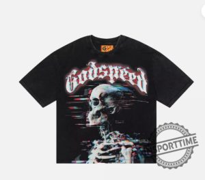 Godspeed Mens Black Glitchy Copy Crew Neck Tshirt insporttime 1