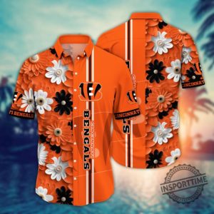 Cincinnati Bengals Bold Blossom Hawaiian Shirt insporttime 1