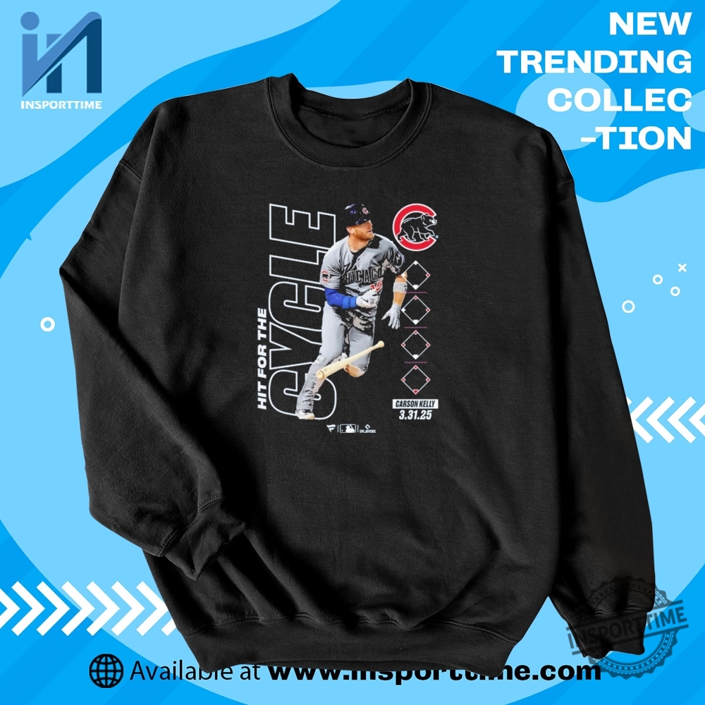 Carson Kelly Chicago Cubs Tshirt Hit For The Cycle 2025 Commemorative Tee Mlb Baseball Fan Shirt 5 Carson Kelly Chicago Cubs T-Shirt – Hit for the Cycle 2025 Commemorative Tee | MLB Baseball Fan Shirt