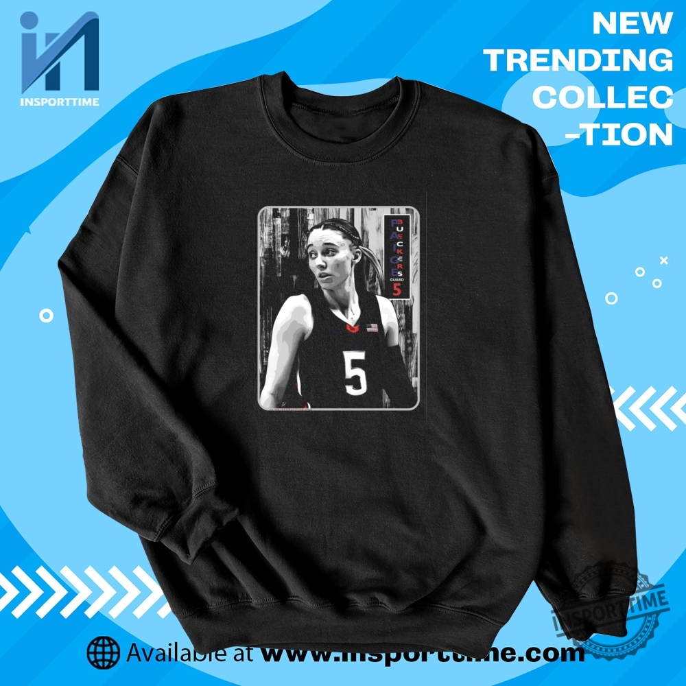 Paige Buckets Bueckers Basketball Adult Black Crew Tshirt 5 Paige "Buckets" Bueckers -- Basketball Adult Black Crew T-shirt