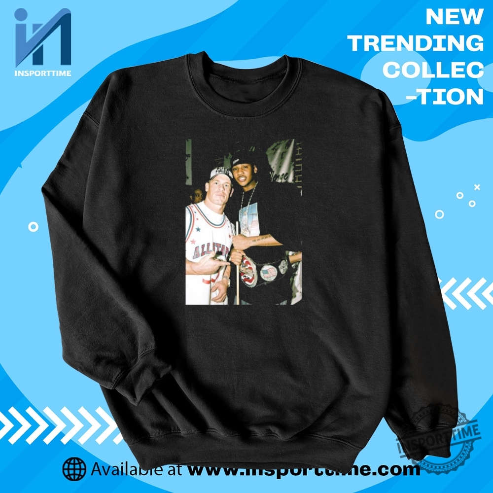 Carmelo Anthony And John Cena Tshirt Basketball Meets Wrestling Tee 5 Carmelo Anthony and John Cena T-Shirt – Basketball Meets Wrestling Tee