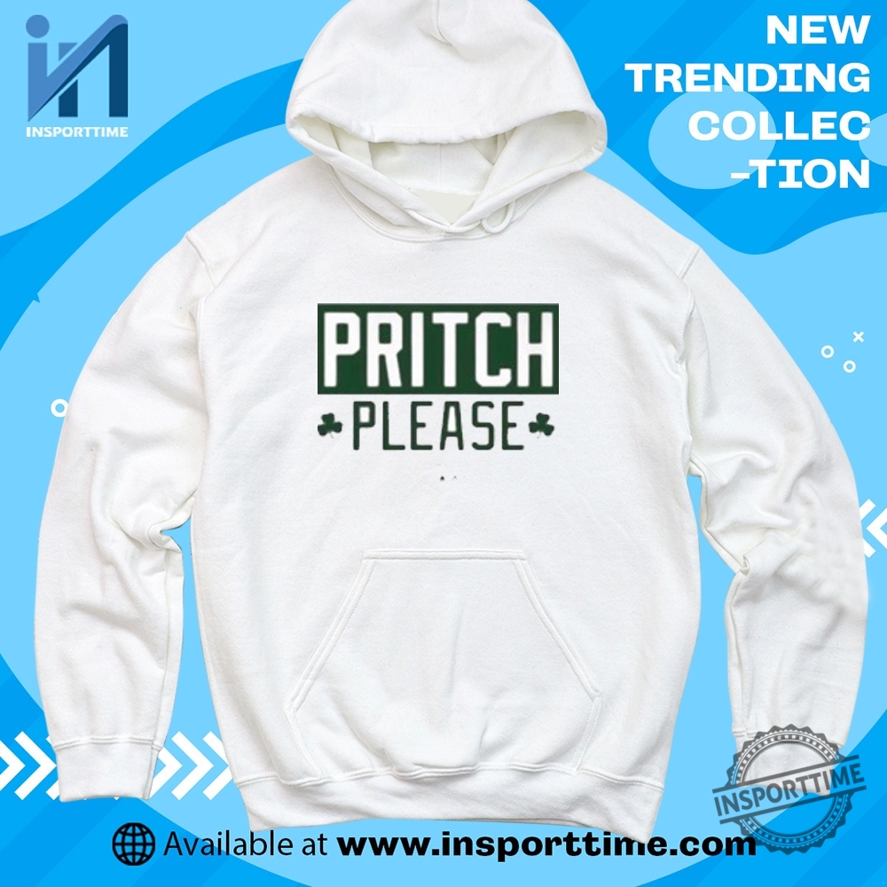 Pritch Please Boston Celtics Tshirt Green White Fan Edition 6 Pritch Please Boston Celtics T-Shirt – Green & White Fan Edition