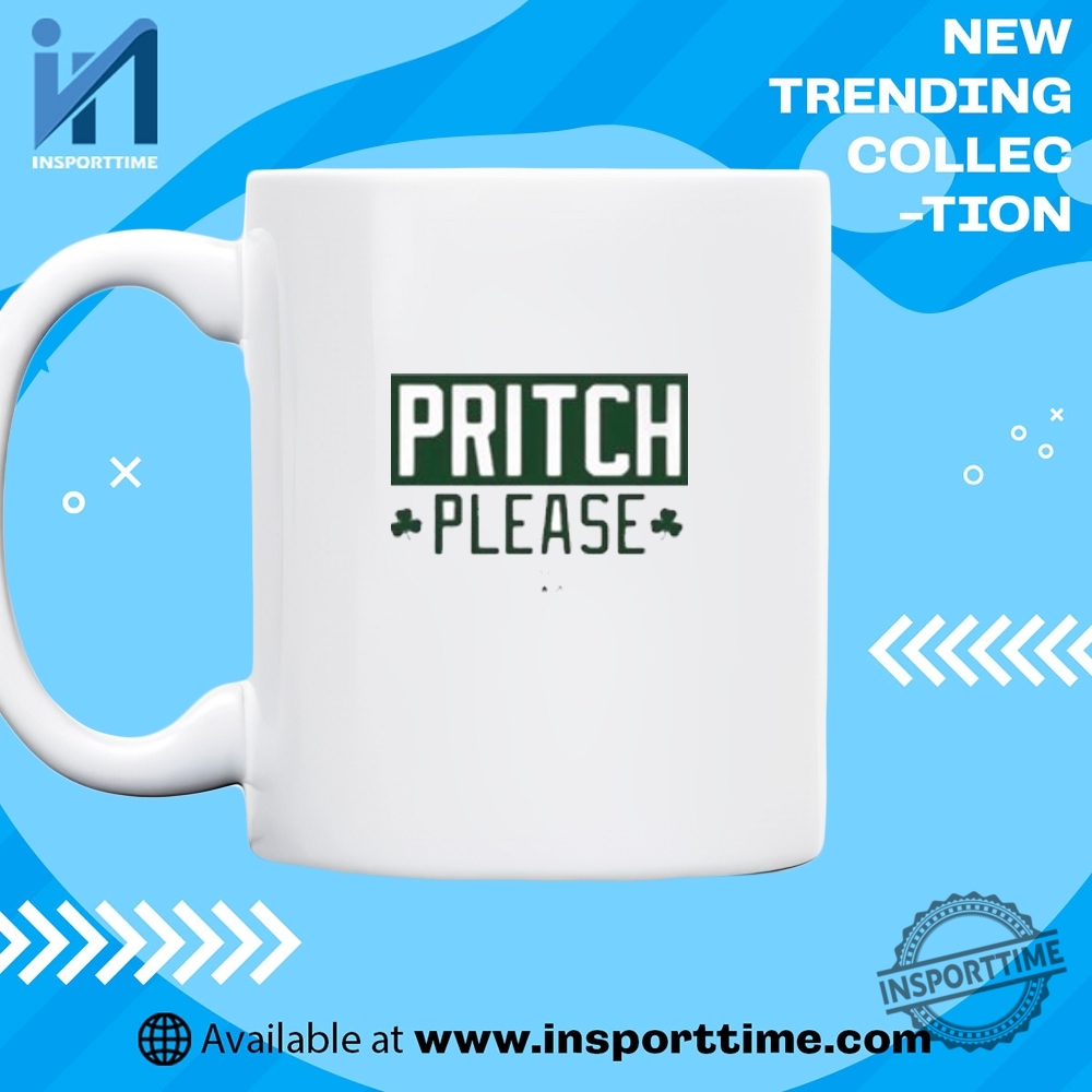 Pritch Please Boston Celtics Tshirt Green White Fan Edition 7 Pritch Please Boston Celtics T-Shirt – Green & White Fan Edition