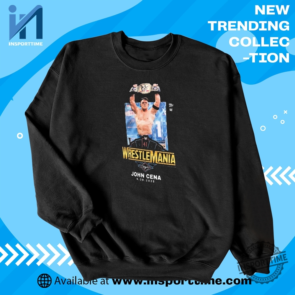 Official John Cena Wrestlemania 41 Las Vegas Topps Now X Wwe 4 20 2025 Tshirt 5 Official John Cena WrestleMania 41 Las Vegas Topps Now x WWE 4 20 2025 t-shirt
