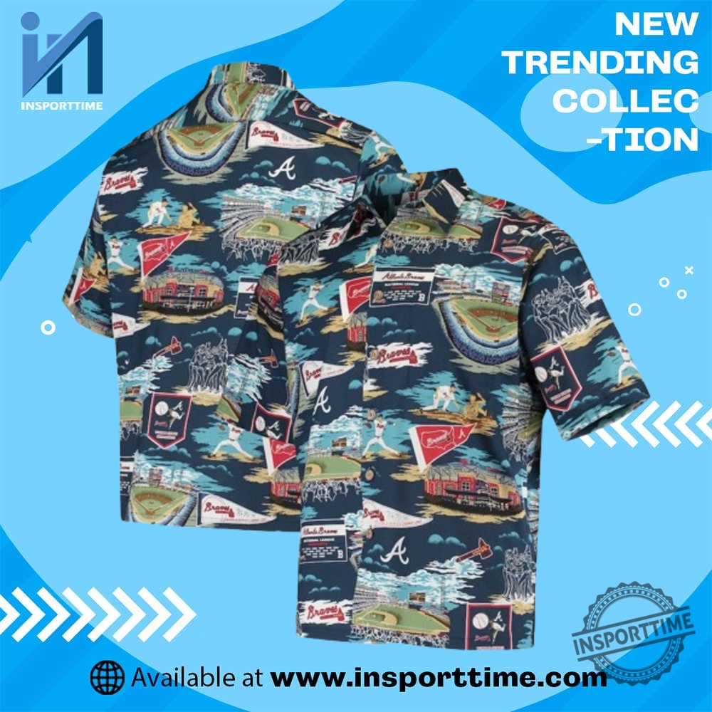 "Ultimate Fan Gear: MLB and WWE T-Shirts Every Devotee Needs" 10 Atlanta Braves Reyn Spooner Scenic Hawaiin Shirt