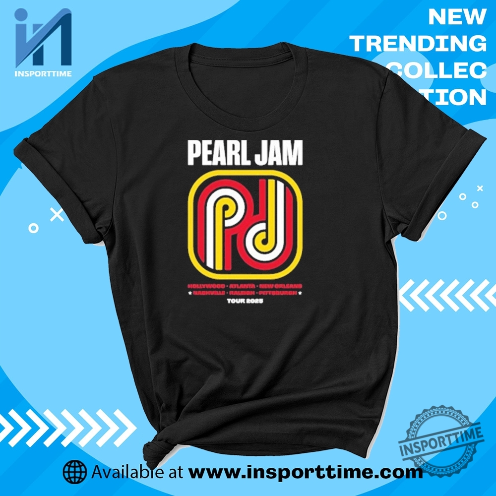 "Top Graphic Tees for Fans: Sports, Music, and Pop Culture Trends" 8 Pearl Jam Dark Matter Tour 2025 Tshirt Triple Stripes Rock Band Tee