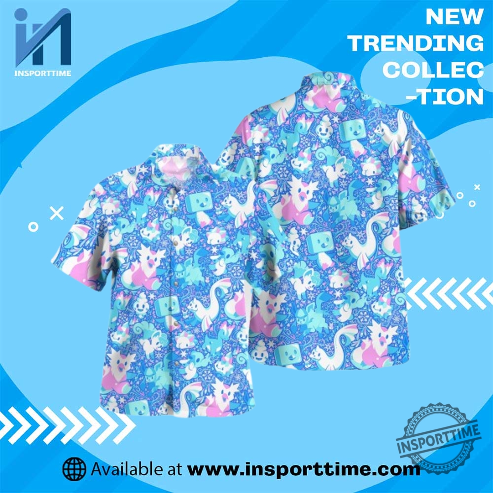 Aurora Beam Hawaiian Shirt Light Blue Cosmic Vibes Summer Shirt insporttime 1