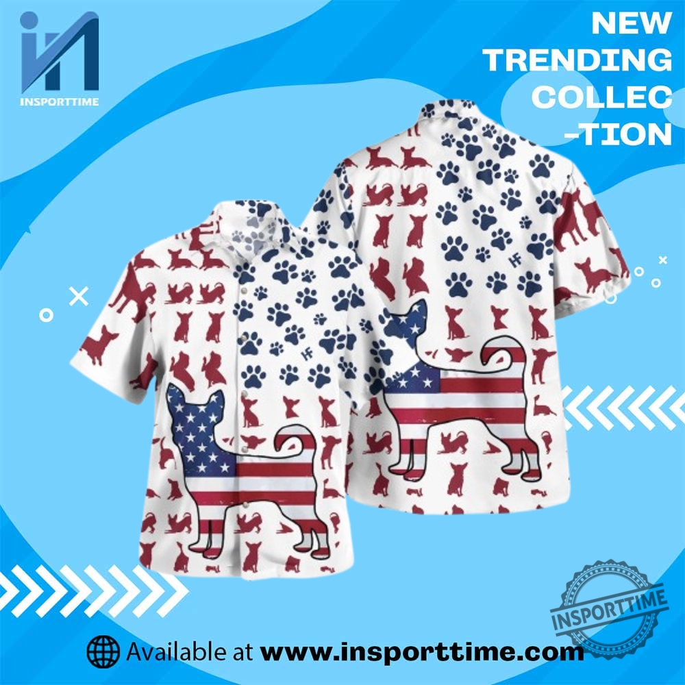 American Dogs Hawaiian Shirt Patriotic Pup Vibes For 4Th Of July insporttime 1